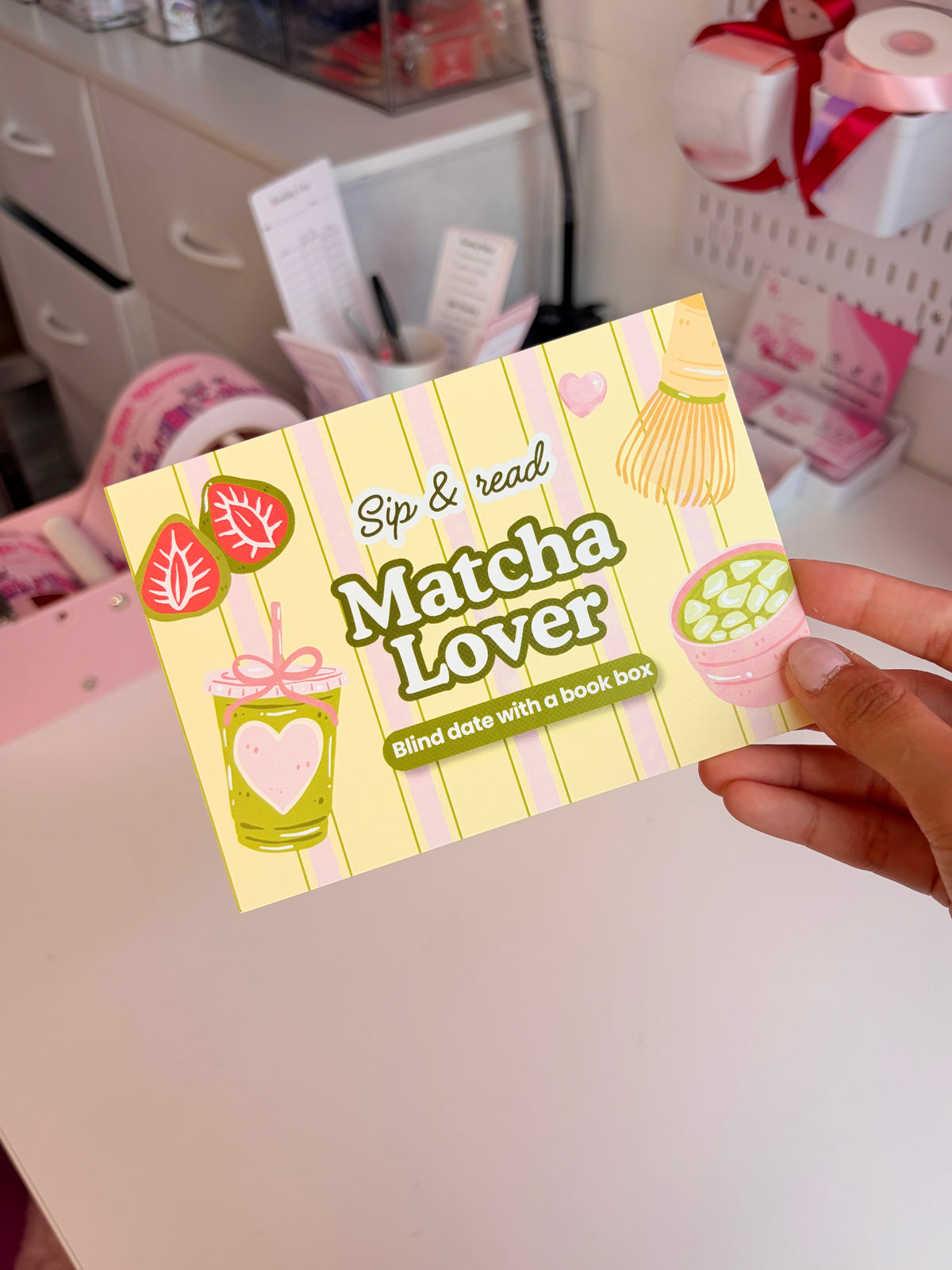 Matcha-themed mystery reader box