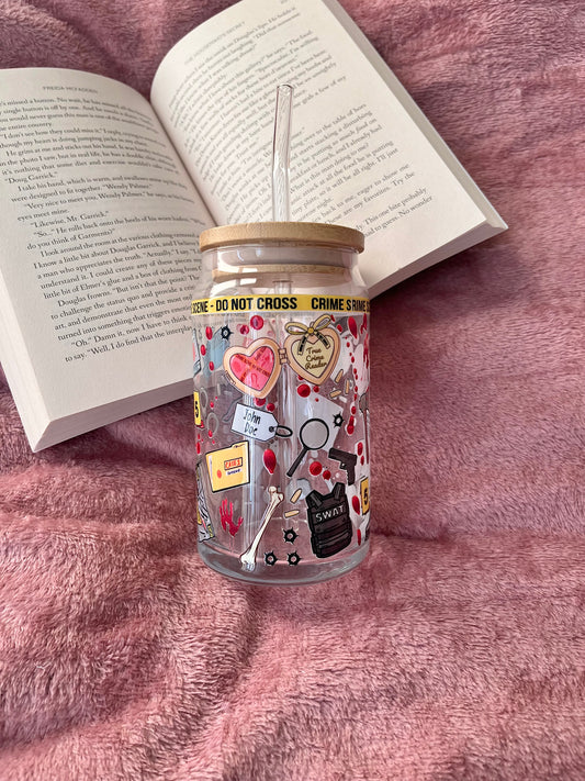 Crime-themed cup