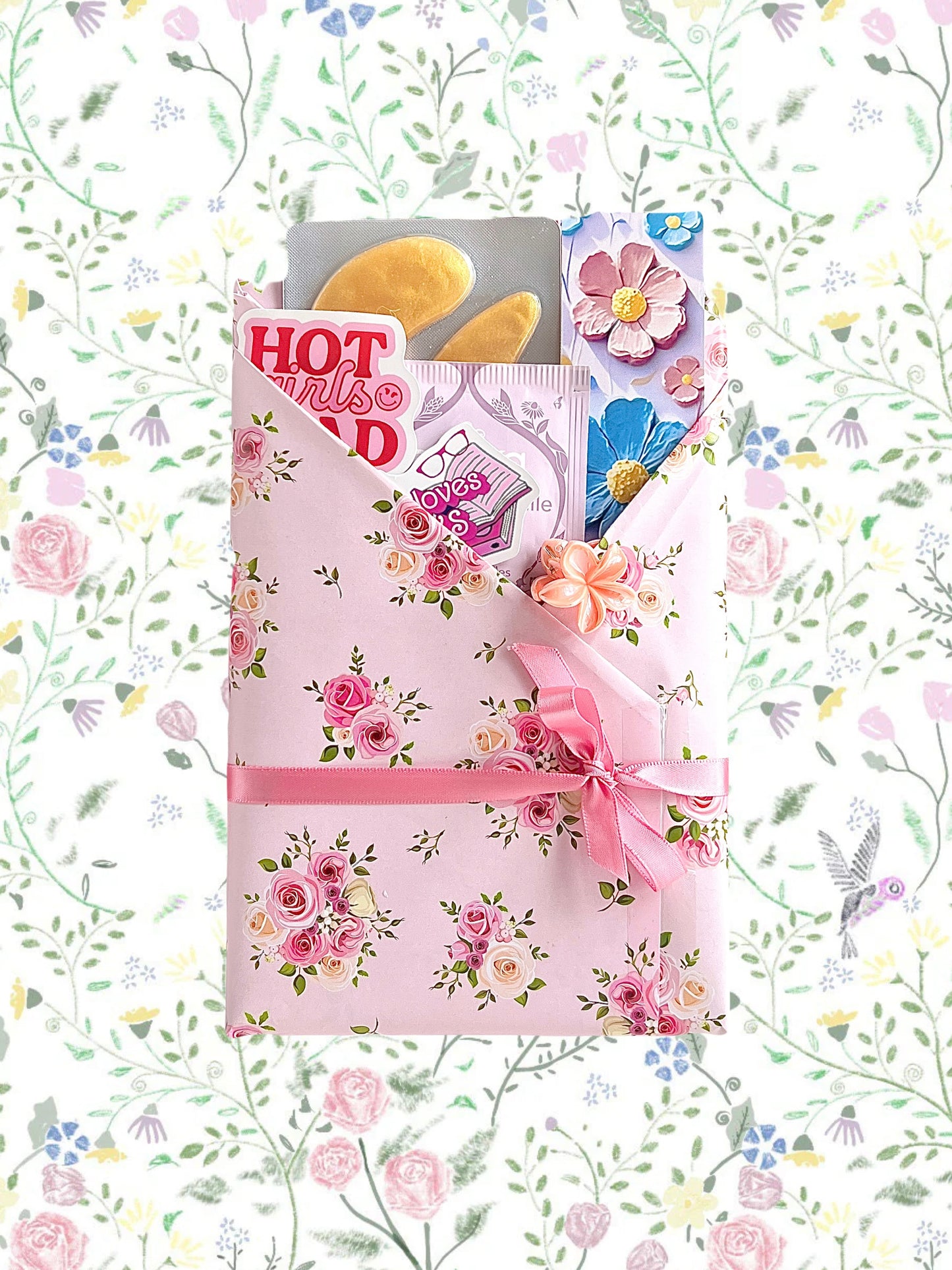 Blind Date with a Floral Wrapped Book🌸🌷✨