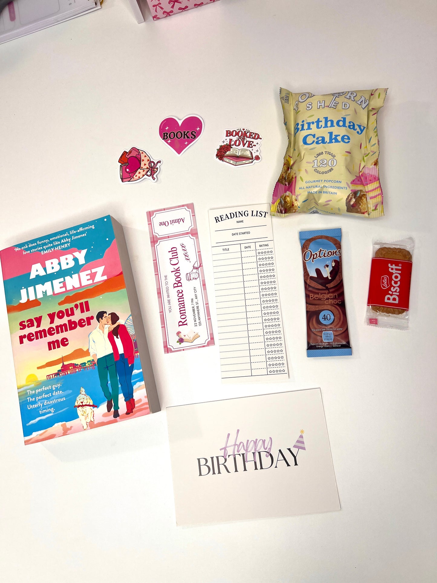 Birthday-themed Blind date with a book