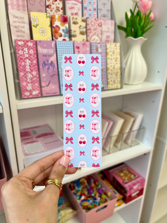 Books & cherry bookmark