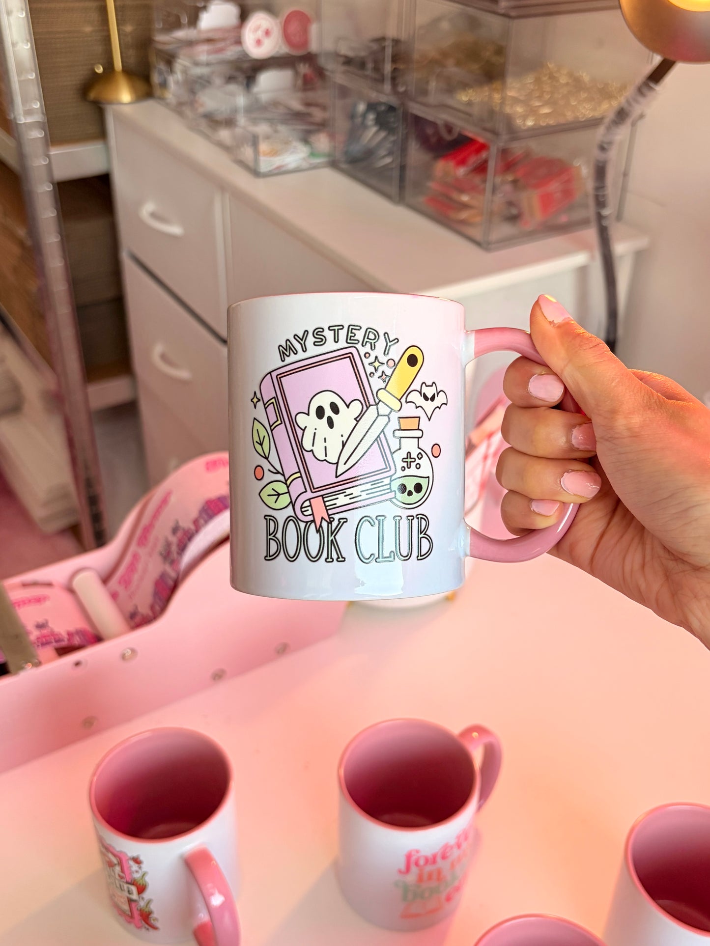 Mystery book club mug