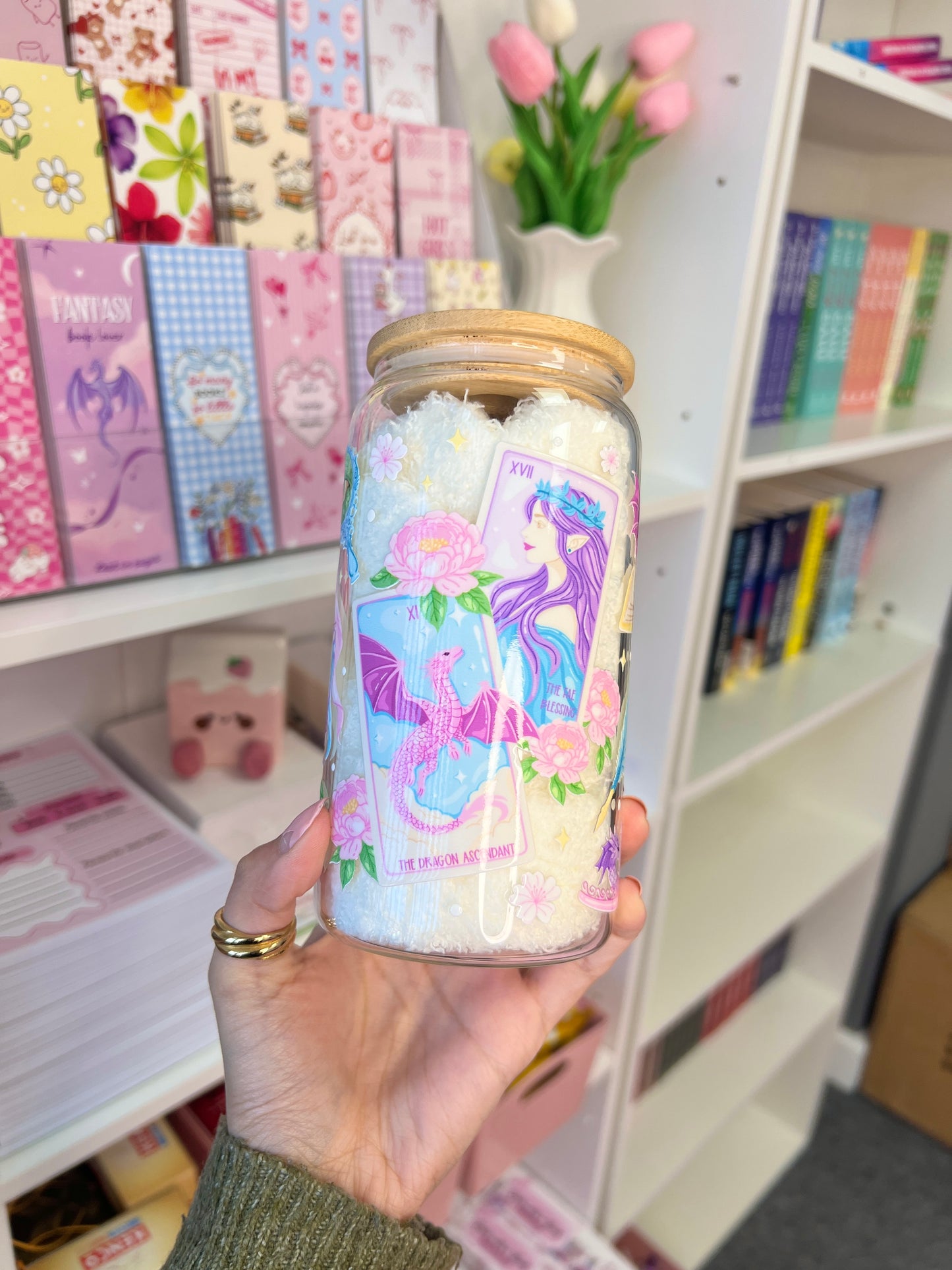 Whimsical fabtasy tarot card cup