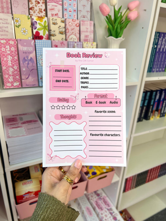 Book review note pad