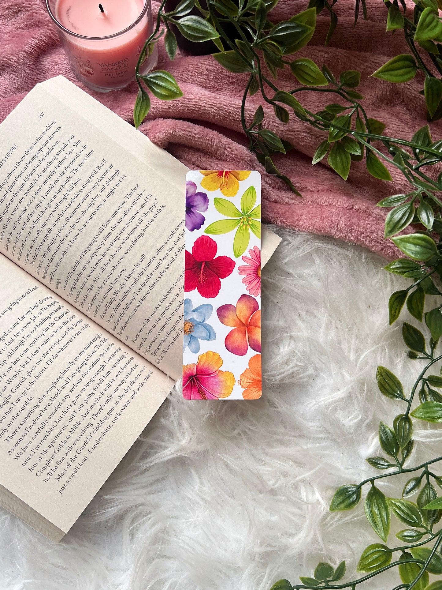 Floral Printed bookmark