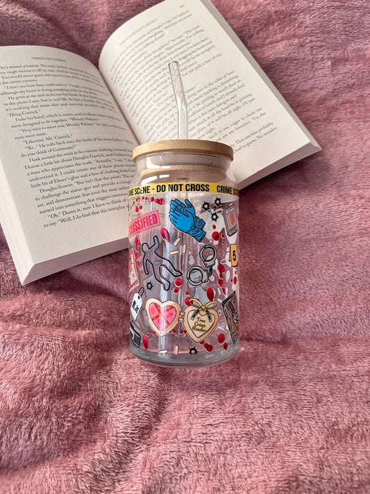Crime-themed cup